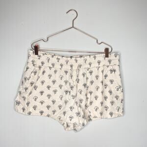 A New Day Womens Linen Shorts XXL Beige Drawstring Boho Lagenlook Coastal Beachy